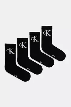 Носки 4 пары Calvin Klein Jeans, черный