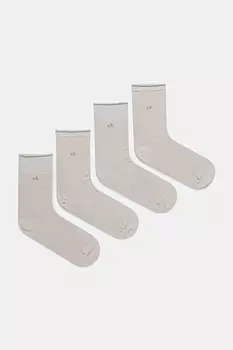 Носки 4 пары Calvin Klein, серый