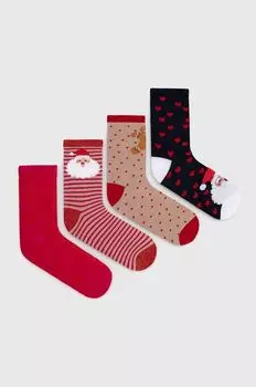Носки , 4 пары Vero Moda, розовый