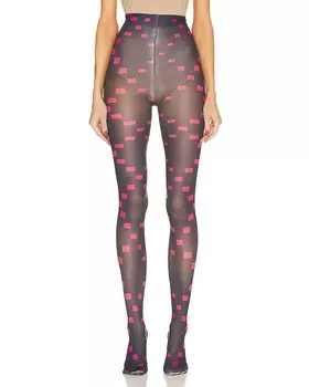 Носки Acne Studios Printed Tight, черный