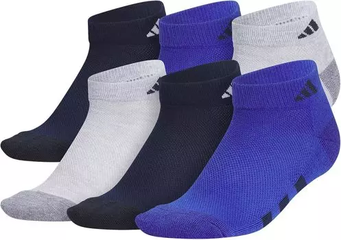 Носки Adidas Athletic Cushioned 6-Pack Low Cut, цвет Cool Light Heather/Collegiate Navy/Semi Lucid Blue