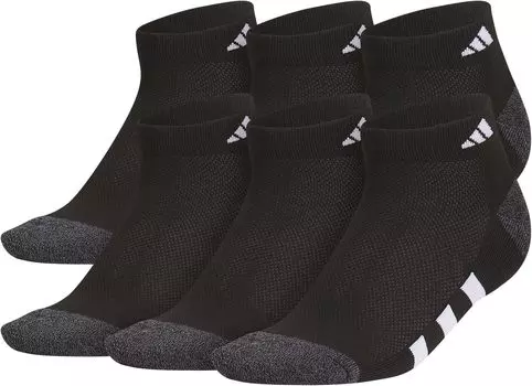 Носки Adidas Athletic Cushioned 6-Pack Low Cut, цвет Black/Onix Grey/White