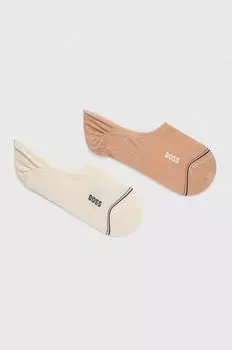 Носки BOSS, 2 пары Boss, бежевый