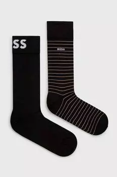 Носки BOSS, 2 пары Boss, черный