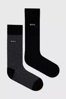 Носки BOSS, 2 пары Boss, черный