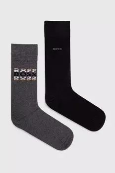 Носки BOSS, 2 пары Boss, черный