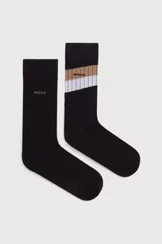 Носки BOSS, 2 пары Boss, черный