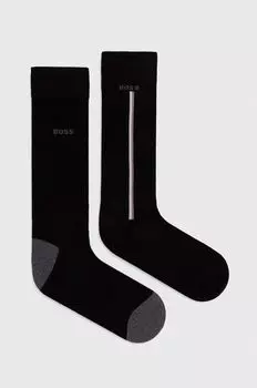 Носки BOSS, 2 пары Boss, черный