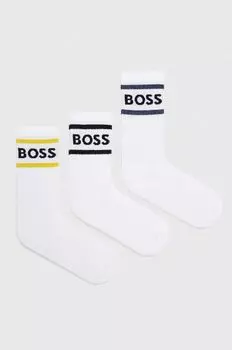 Носки BOSS, 3 пары Boss, белый