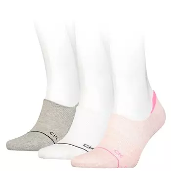 Носки Calvin Klein Footie High Cut Athleisure 3 шт, разноцветный