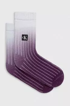 Носки Calvin Klein Jeans, фиолетовый