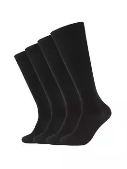 Носки camano Kniestrmpfe 4er Pack ca soft, черный