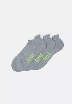 Носки COOL KICK 3-PACK SNEAKER SOCKS UNISEX АНАТОМИЧЕСКАЯ ПЛЮШЕВАЯ ПОДОШВА FALKE, светло-серые