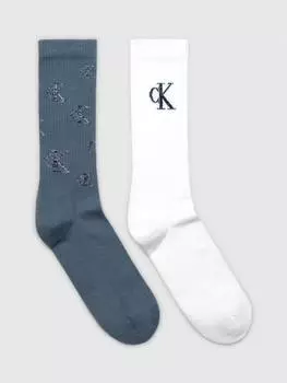 Носки для экипажа из пряжи без пробега Calvin Klein, цвет Blue Multi