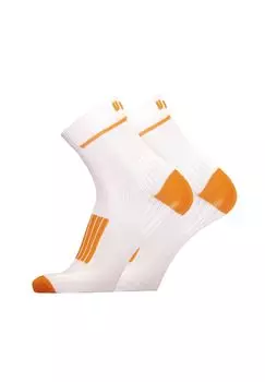 Носки для бега FRONT, 2 шт., с мягкой подушкой UphillSport, цвет White Orange