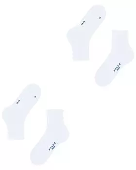 Носки для бега из смеси хлопка с однотонной ребристостью, упаковка из 2 шт Falke, белый