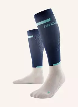 Носки для бега the run knee-high с компрессией cep, синий/белый