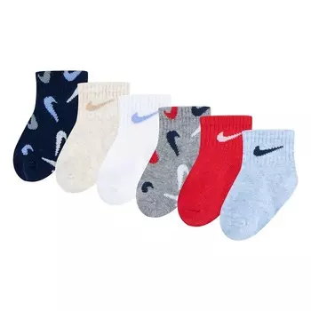 Носки до щиколотки Nike Swooshfetti для малышей и малышей (6 шт.), синий