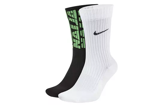 Носки до середины голени унисекс, 2 пары, разноцветные Nike, 2 Pack, Multicolor