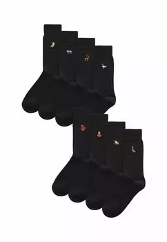 Носки EMBROIDERED EIGHT PACK Next, черный