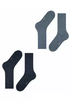 Носки FINE DOT 2-PACK WITH PATTERN Esprit, темно-синий