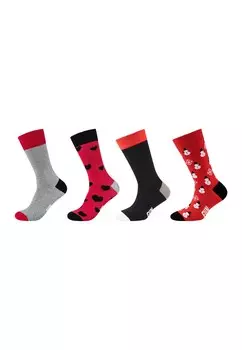 Носки Fun Socks, серый/красный/черный
