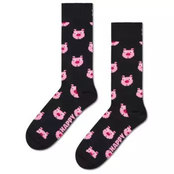Носки Happy Pig crew, черный