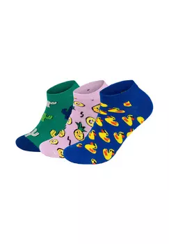 Носки Happy Socks 3 Pack Low Rubber Duck Cactus Pineapple Socks, цвет multi_coloured
