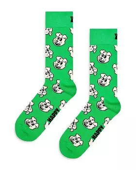 Носки Happy Socks, зеленый