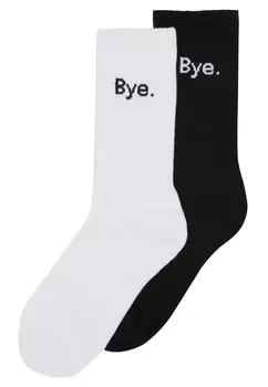 Носки HI BYE SOCKS 2 PACK Mister Tee, черный