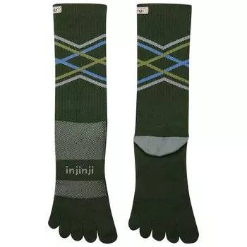 Носки Injinji Trail Midweight Crew, зеленый