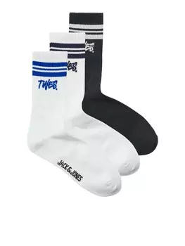 Носки JACK & JONES JACTWES, черный/белый
