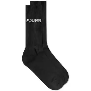 Носки Jacquemus Logo Socks высокие, черный