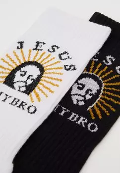 Носки Jesus Is My Bro Socks 2 Pack Mister Tee, черный/белый
