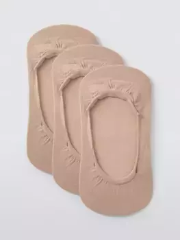Носки John Lewis Microfibre Liner 3 шт, цвет almond