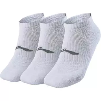 Носки LiNing унисекс, 3 пары, белые