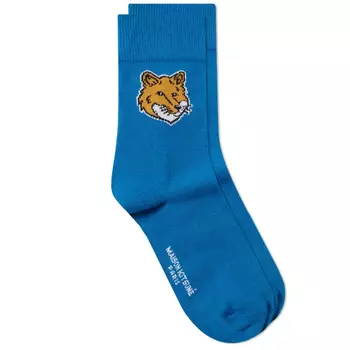Носки Maison Kitsune Fox Head, лазурно-синий