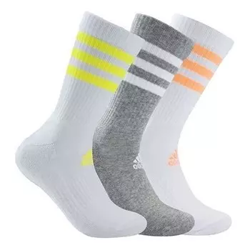 Носки meias 3 полоски 3 пары Adidas, белый