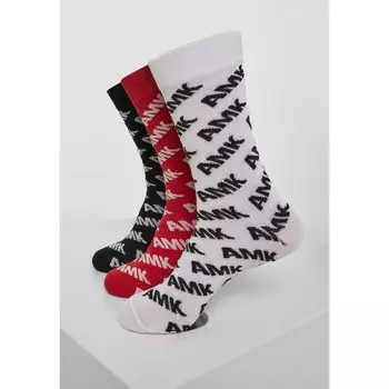 Носки Mister Tee Allover 3-Pa, черный
