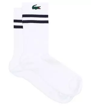 Носки мужские Lacoste с полосками, белый