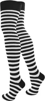Носки normani Overknees schmale Ringel, черный