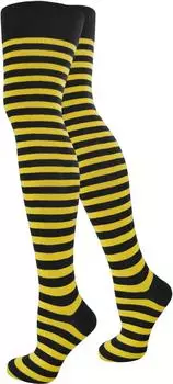 Носки normani Overknees schmale Ringel, черный