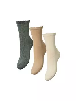 Носки PIECES PCSebby, цвет Camel/Light beige/Fir