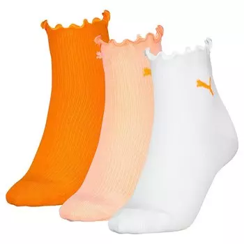 Носки Puma Ruffle 3 Units Quarter short 3 шт, разноцветный