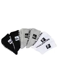Носки QUIKSILVER Socks, цвет grey/black/white