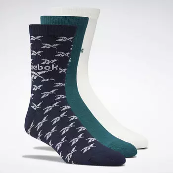 Носки Reebok ClassicsFold-Over Crew, зеленый