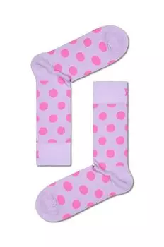 Носки с большими точками Happy Socks, фиолетовый