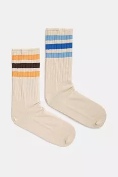 Носки с добавлением льна 2 пары Adidas Originals, бежевый