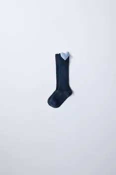 Носки с ребристым сердцем ZARA, синий