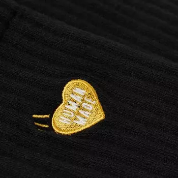Носки с ворсом в виде сердечек Human Made, черный